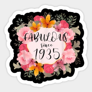 Women 88 Years Old Fabulous Since 1935 Happy 88Th Birthday Sticker